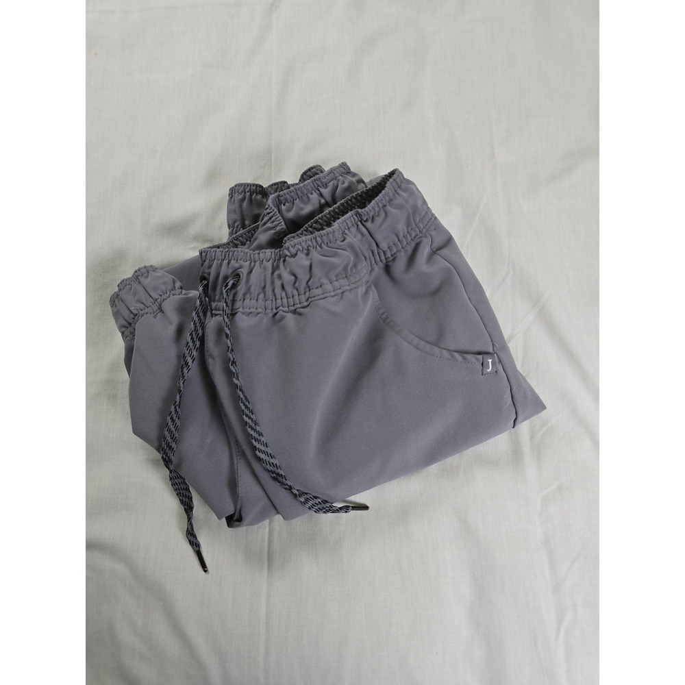 Jaanuu Scrub Pants Mens Medium Gray Jogger Elastic Waist Cuffed Pockets